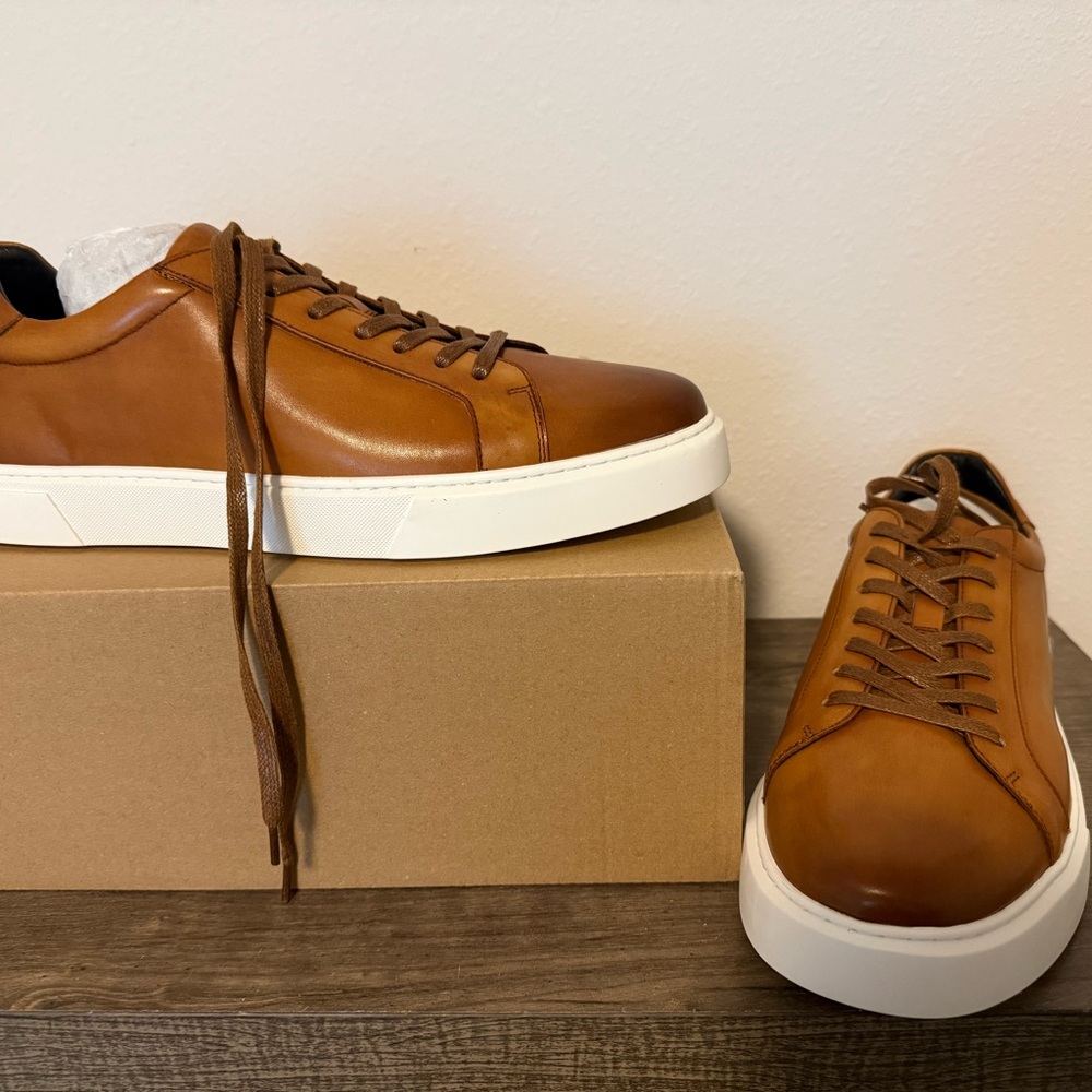 Men's Brown Leather Sneakers